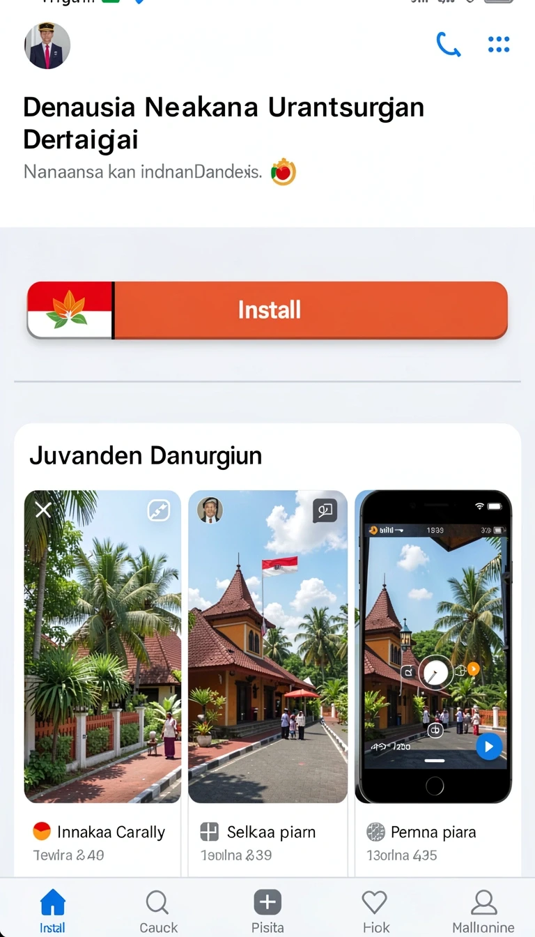 Tampilan utama aplikasi Aplikasi bwo888 Terbaru dan Terlengkap yang intuitif dan efisien.